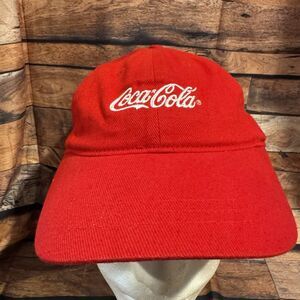 Vtg Texas Tech Coca Cola Hat NWT Red Double Sided Embroidered Promo Strapback